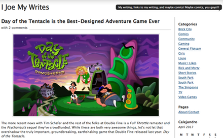 I Joe My Writes: Day of the Tentacle is the Best-Designed Adventure Game Ever
