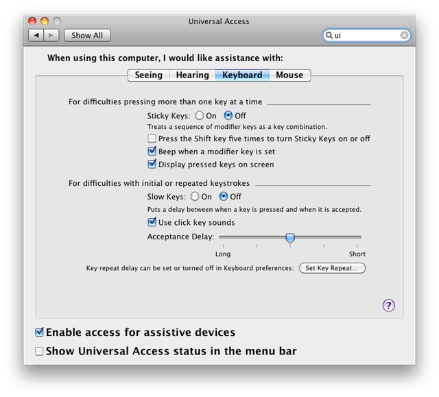 UniversalAccessPanel 